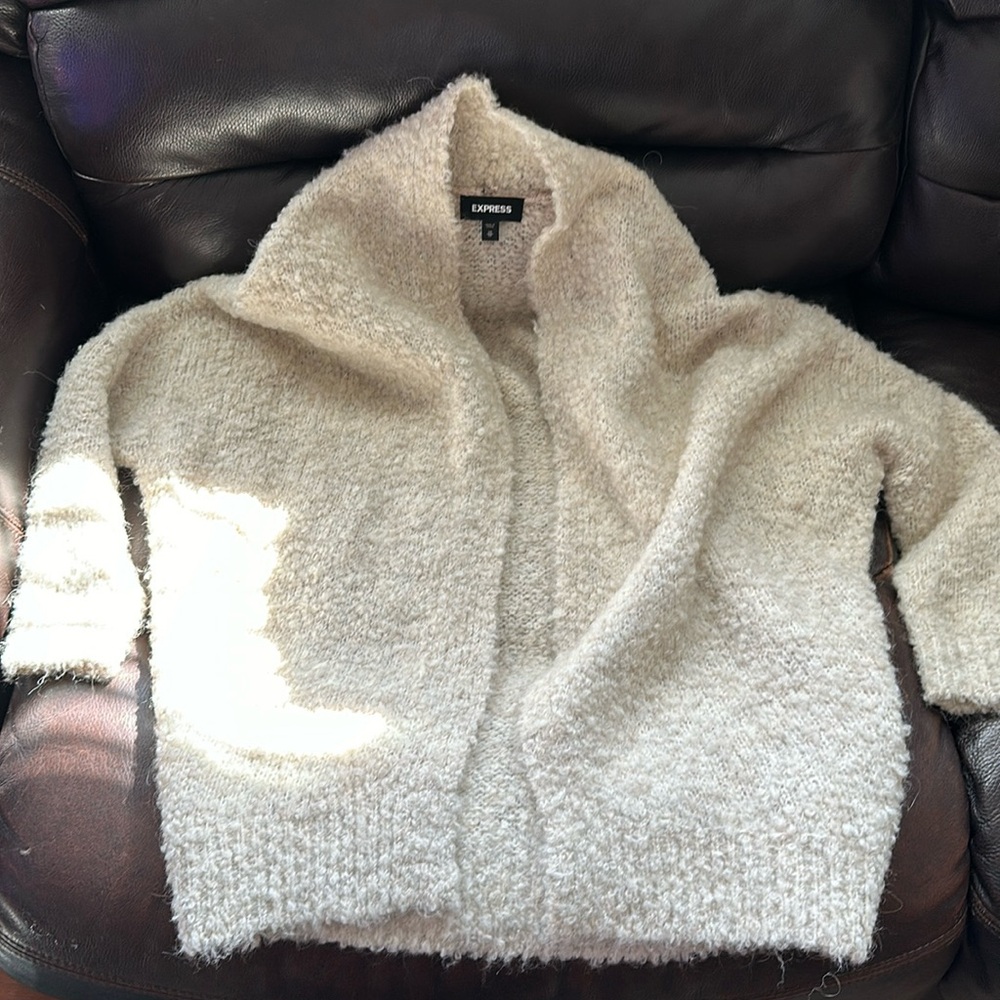 Express Fuzzy Cardigan